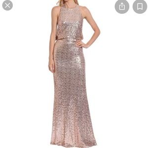 Bridesmaid Badgley Mischka sequined 2 Peice